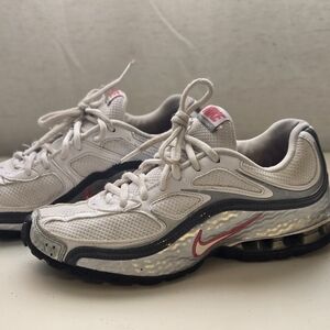 Nike Women's White and Silver Sneakers